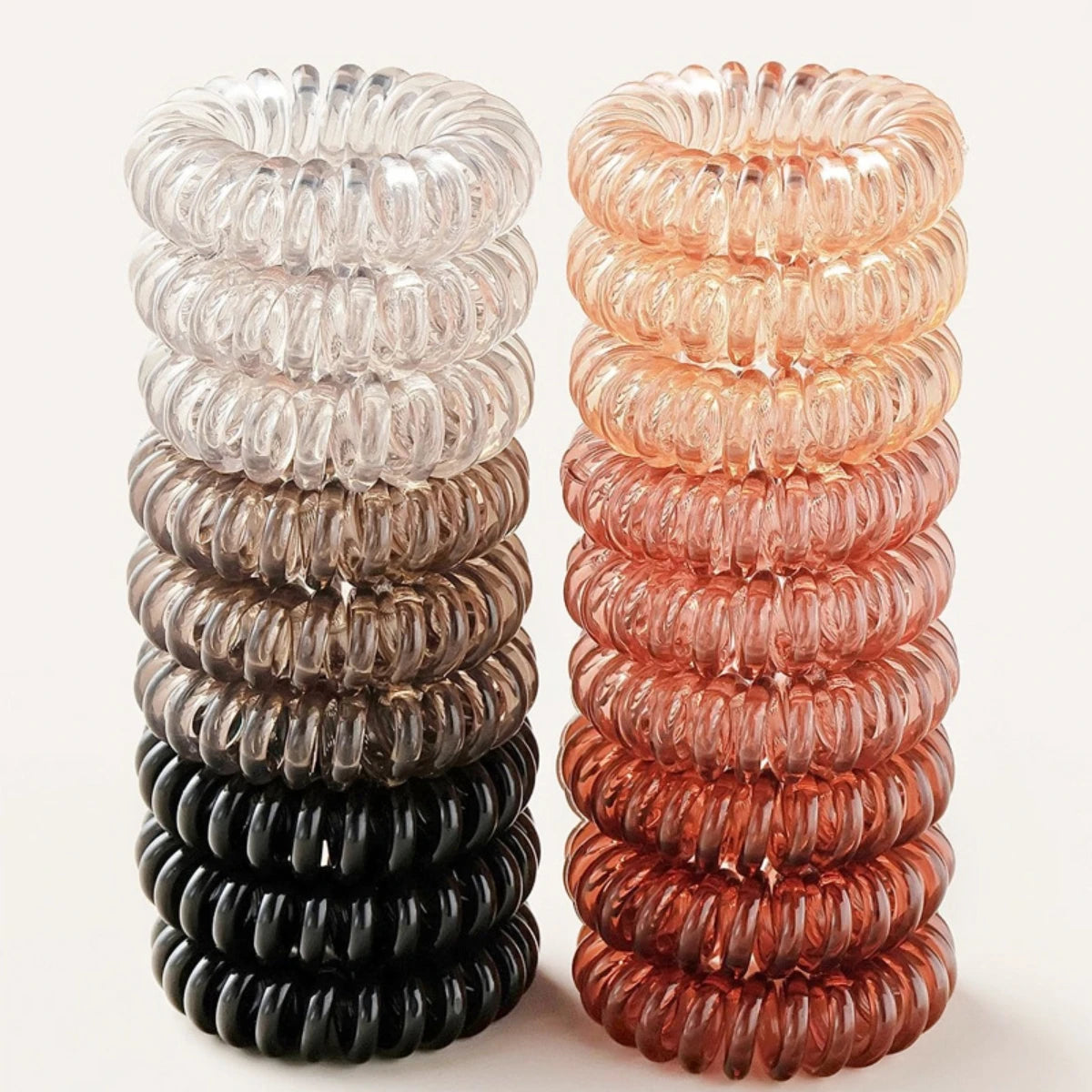 18 Pack Spiral Hair Ties Hair Bands Multi Color