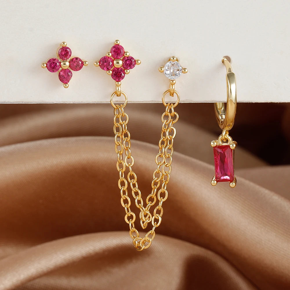 3PCS Exquisite Constellation Earrings