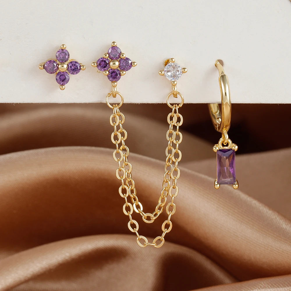 3PCS Exquisite Constellation Earrings