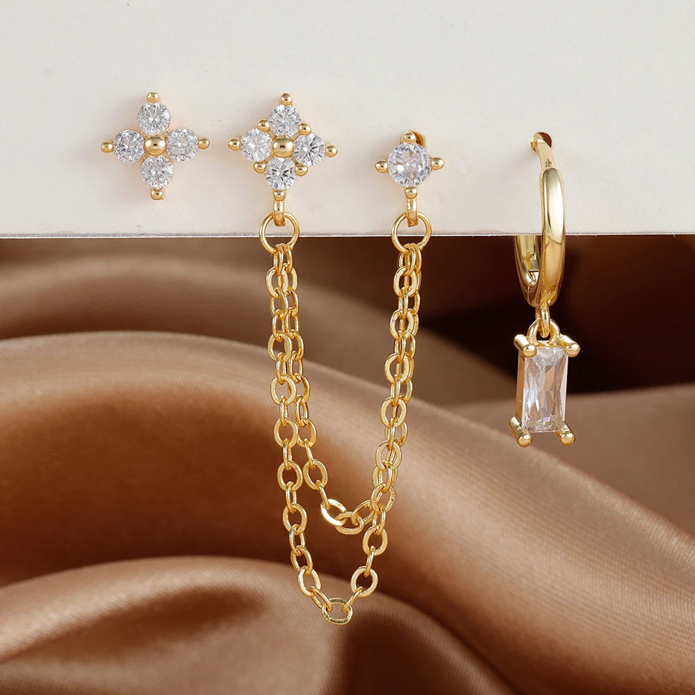 3PCS Exquisite Constellation Earrings