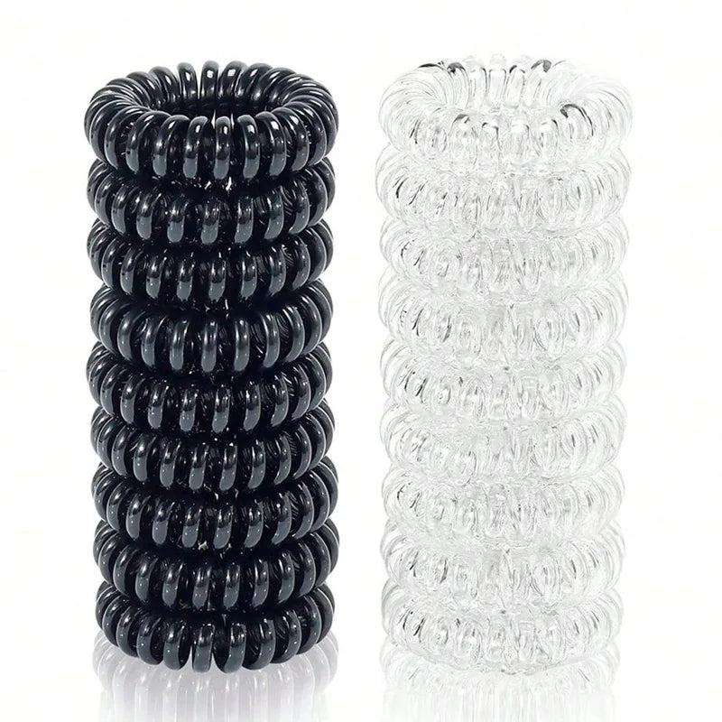 18 Pack  Spiral Hair Ties Hair Bands Multi Color