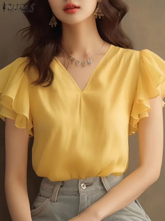 Ruffle Sleeve top