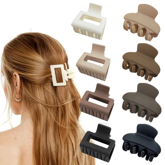 8PCS Matte Hair Claw Clips